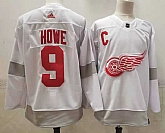 Detroit Red Wings 9 Gordie Howe White Adidas 2020-21 Alternate Player Jersey,baseball caps,new era cap wholesale,wholesale hats